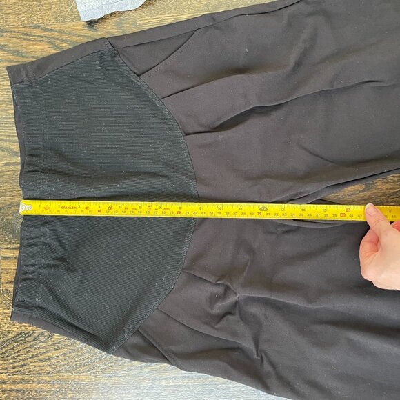 Black Maternity Trouser Pants - Over-the-belly with stretch - ankle length - Picture 8 of 14